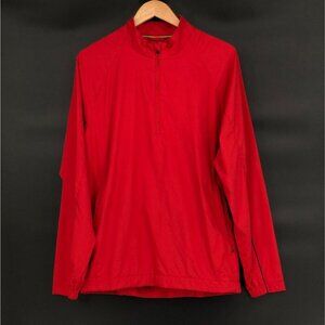 Adidas Golf Men's ClimaProof Windbreaker Pullover Jacket M Red Outdoor Sports